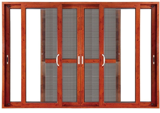 Double Clear Indoor Sliding Glass Doors Blinds Anodized Aluminium