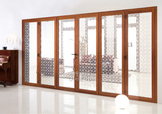 Aluminum Interior Folding Glass Door 2.0mm Thickness Finish Surface