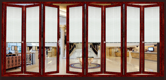 Aluminum Interior Folding Glass Door 2.0mm Thickness Finish Surface