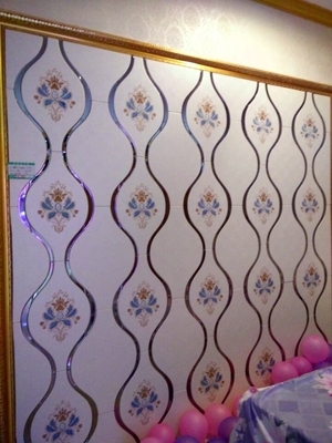 Täfelt weißes Schlafzimmer beflecktes dekoratives Glas einfachen Reinigungs-Fleck-Widerstand