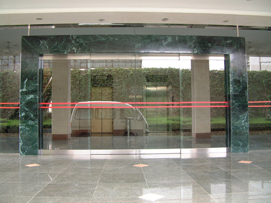 Doppeltes gleitendes Frameless automatische Glastür-anodisiertes Wohnsilber