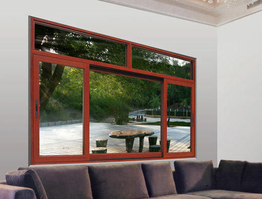 Große hölzerne Korn-außenaluminiumunterstützung 3 Platten-gleitende Windows lamellierte Glas
