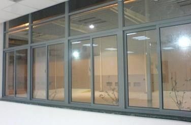Büro dunkles Grey Single Glass Slider Window/horizontales gleitendes Innenfenster